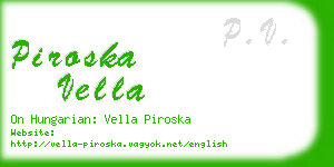 piroska vella business card